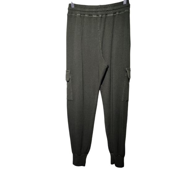 Sundry x Evereve Sz 2 (M) Everyday Jogger Dark Green Cargo Sweat Lounge Pants - Picture 6 of 6